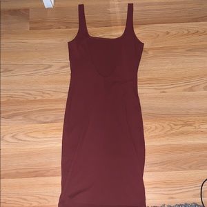 Maroon red tight dress